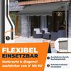 KESSER® Klemmmarkise mit Handkurbel & LED Lichterkette | Balkonmarkise ohne Bohren | Markise UV-beständig höhenverstellbar & wasserabweisend | Sonnenschutz für Balkon Terrasse & Garten Anthrazit, 400cm Bild 2