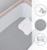 Jersey 100% Baumwolle Spannbettlaken für 83x50 cm Baby Co-Sleeper Kinderbett Matratze (Grau) Bild 3