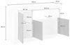 Dmora - Kommode Ledro, Wohnzimmerbuffet, Wohnzimmer-Sideboard, Moderne Küchen-Speisekammer, Made in Italy, 138x42 h86 cm, Schiefer Bild 4