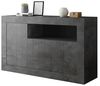 Dmora - Kommode Ledro, Wohnzimmerbuffet, Wohnzimmer-Sideboard, Moderne Küchen-Speisekammer, Made in Italy, 138x42 h86 cm, Schiefer Bild 2