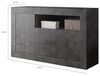 Dmora - Kommode Ledro, Wohnzimmerbuffet, Wohnzimmer-Sideboard, Moderne Küchen-Speisekammer, Made in Italy, 138x42 h86 cm, Schiefer Bild 3