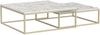 Wohnling 2er-Set Design Satztisch, Marmor Optik/Metall weiß/gold, 27 x 75 x 75 cm Bild 5