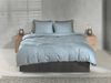 Zo! Home Flanell Bettwäsche 135x200 Flanella di Lino Denim uni Melange blau Bild 4
