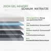 Novilla Matratze 180x200 cm H3 Gel Memory Foam Kaltschaummatratze 7 Zonen Schaumstoff Rollmatratze Bambusfasern Atmungsaktiv Oeko-Tex 20cm Bild 5