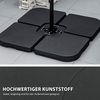 Outsunny Schirmhalter für Sonnenschirmständer, befüllbar, wetterbeständig, für Stöcke bis Ø 35 mm, Set, 4 tlg, Gewichtsplatte Bild 5