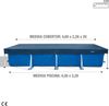 Intex Poolplane rechteckig, Polyethylen blau, 450x220 cm Bild 4