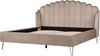 Bett mit Lattenrost AMBILLOU 180 x 200 cm Samtstoff Taupe Bild 4