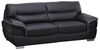 Vente-unique - THIBAULT Couchgarnitur Leder Schwarz - B 93 cm x H 87 cm x L 168 cm210 cm Bild 2