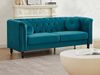Vente-unique - TURNER Sofa SamtStoff Blau - B 77 cm x H 79 cm x L 190 cm Bild 5