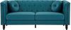 Vente-unique - TURNER Sofa SamtStoff Blau - B 77 cm x H 79 cm x L 190 cm Bild 4
