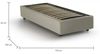Talamo Italia - Einzelbett Ilaria, Bettkasten mit Stoffbezug, 100 % Made in Italy, Öffnung vorne, geeignet für Matratze 90x190 cm, Beige Bild 2
