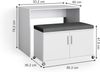 Schreibtisch Flona Weiß 93.2 cm Vicco Bild 3