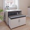 Schreibtisch Flona Weiß 93.2 cm Vicco Bild 5