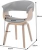 riess-ambiente Armlehnstuhl ORGANIC schwarz/braun – Kunstleder, Walnuss-Holz, mit Armlehnen (Einzelartikel, 1 St), mit Lehne & Retro-Design – ideal für Esszimmer, Büro oder Küche Bild 3