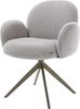 Drehstuhl Nube-Flex mit Armlehnen Cord Silbergrau Kreuzgestell breit Effektfinish Titan 360° drehbar Wippfunktion Taschenfederkern Bild 1