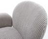 Drehstuhl Nube-Flex mit Armlehnen Cord Silbergrau Kreuzgestell breit Effektfinish Titan 360° drehbar Wippfunktion Taschenfederkern Bild 5