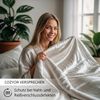 Cozyor Bettwäsche Satin glänzend 135x200, 155x200, 155x220, 200x200cm mit Reißverschluss, Satin, weiß Purity, 3 teilig, glänzend Satin, Bettbezug + Kissenbezug 80x80, besonders weich Bild 2
