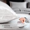 Cozyor Bettwäsche Satin glänzend 135x200, 155x200, 155x220, 200x200cm mit Reißverschluss, Satin, weiß Purity, 3 teilig, glänzend Satin, Bettbezug + Kissenbezug 80x80, besonders weich Bild 3