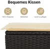 vidaXL 10-tlg. Garten-Sofagarnitur mit Kissen Schwarz Poly Rattan 3261286 Bild 5