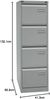 Bisley LIGHT Hängeregistraturschrank, einbahnig, DIN A4, 4 HR-Schubladen, Farbe oxfordblau Bild 3