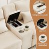 SeedWave Big-Sofa 4-Sitzer Sofa mit Konsole, Big Sofa breite 260 cm, Leinen Recamiere, Gepolstertes Sofa mit USB-Ladeanschluss, Stauraum Bild 4