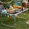 XXL Campingtisch schwarz klappbar Alu 120x60x58/70cm Bild 4