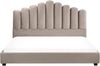 Wasserbett Samtstoff VINCENNES 180 x 200 cm Taupe Bild 4