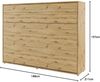 MEBLINI Schrankbett Bed Concept - BC-04 - 140x200cm Horizontal - Artisan Eiche - Wandbett mit Lattenrost - Klappbett mit Schrank - Wandklappbett - Murphy Bed - Bettschrank Bild 3