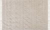 Teppich Baumwolle beige 140x200 cm geometrisches Muster Fransen Kurzflor DIDIM Bild 4