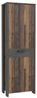 FORTE Clif Kleiderschrank 67, Rustikaler Drehtürenschrank mit 1 Tür und Einlegeboden, Holzwerkstoff, Oldwood Vintage/Betonoptik, 67 cm breit, 201,5 cm hoch, 41,6 cm tief Bild 4