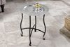 riess-ambiente Beistelltisch MARRAKESCH 50cm silber / schwarz · Wohnzimmertisch aus Metall (Einzelartikel, 1-St), Teetisch · rund · handmade · abnehmbares Tablett · orientalisch Bild 2