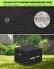 VDISRR Abdeckhaube Gartenmöbel, 420D Oxford Abdeckhauben Für Tische 250 x 250 x 90 cm,Gartentische Schutzhülle mit Belüftungsöffnungen Wasserdicht, UV-beständig, Staubfest, Winterfest für Terrassenmöbel Bild 2