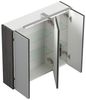 Spiegelschrank 70cm inkl. Design LED-Lampe und Glasböden anthrazit gemasert : Anthrazit gemasert Bild 5