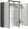 Spiegelschrank 70cm inkl. Design LED-Lampe und Glasböden anthrazit gemasert : Anthrazit gemasert Bild 3
