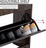 Vida Designs Schuhschrank mit 2 Schubladen, Schuhaufbewahrung, Organizer, ausziehbare Holzmöbel, Dunkles Holz Bild 5