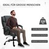 Vinsetto Bürostuhl Ergonomischer Chefsessel mit Armlehne (Höhenverstellbarer Drehstuhl, 1 St), mit Wippfunktion, Leinenoptik, bis 220 kg belastbar, Dunkelgrau Bild 4