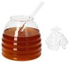 MamboCat Vorratsglas 3tlg Set Honig 400ml Bienchen-Deckel Honiglöffel Glasbehälter, Glas Bild 3