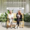 Outsunny Bank 2-Sitzer, UV-Beständig, mit Umwandelbare Rückenlehnen (wetterfest Sitzbank, 1-St, Gartenbank Holz), 240kg belastbar, für Balkon Terrasse, Garten, 110x61x89cm, Teak Bild 5