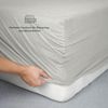 Blumtal Luxus Spannbettlaken 200x200 Boxspringbett bis 40cm Höhe - Oeko-Tex Zertifizierte Baumwoll Bettlaken 200x200 Boxspringbett - Spannbettlaken 200x200 Baumwolle - Moonlight Grey Bild 5