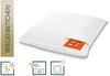 HANSKRUCHEN® Maxi und Moritz Kinderwagenkissen 80x80 cm - Made in Germany Babydecke für Kinderwagen aus 100% Baumwolle - 90% Daunen / 10% Federn - Allergiker geeignet Bild 3