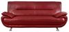 Vente-unique - Sofa 3-Sitzer - Kunstleder - Rot - NIGEL Bild 5