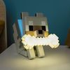 Paladone GloBuddies 3D-Farbwechsel-Licht Wolf aus Minecraft, offiziell lizenziertes LED-Nachtlicht, Tippen zum Ändern der Farbe, Gaming-Fanartikel, batteriebetrieben Bild 5