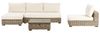 Lounge Set VARALLO Rattan Grau Bild 4