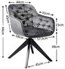 Amazon Marke - Movian Basento - Drehstuhl, 57,5 x 59,5 x 80,5 cm, Silbergrau Bild 3