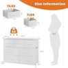 DUMOS Kommode für Schlafzimmer mit 7 Stoffschubladen, hohe Kommode Organizer für Kleidung, Schrank Kinderzimmer, Aufbewahrungsturm mit Schrank, Metallrahmen, Holzplatte, leichte Kinderzimmermöbel Bild 3