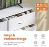 DUMOS Kommode für Schlafzimmer mit 7 Stoffschubladen, hohe Kommode Organizer für Kleidung, Schrank Kinderzimmer, Aufbewahrungsturm mit Schrank, Metallrahmen, Holzplatte, leichte Kinderzimmermöbel Bild 4