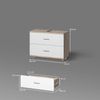 Livinity® Waschbeckenunterschrank Eisak, Weiß/Sonoma/Sonoma, 80 x 60.8 cm (1-St) Bild 2