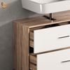 Livinity® Waschbeckenunterschrank Eisak, Weiß/Sonoma/Sonoma, 80 x 60.8 cm (1-St) Bild 5