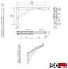 SO-TECH® Wandregalhalter 1 Paar Schwerlast Klappkonsolen Tragkraft bis 150 kg, Set, schwarz, Breite 25 mm, Höhe 175 mm, Tiefe 300 mm Bild 5