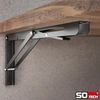 SO-TECH® Wandregalhalter 1 Paar Schwerlast Klappkonsolen Tragkraft bis 150 kg, Set, schwarz, Breite 25 mm, Höhe 175 mm, Tiefe 300 mm Bild 2